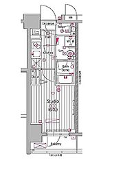 GALAGRANDY池袋2 1Kの間取図画像