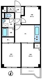 ライオンズマンション桜台 3DKの間取図画像