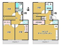 堀込第一住宅 4LDKの間取り