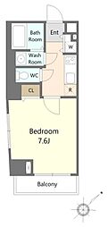 FRIENDHILL品川 1Kの間取図画像