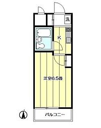 フラッツ目白 1Kの間取図画像