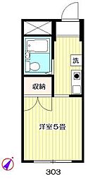 パークアゼリア・アサカ 1Kの間取図画像