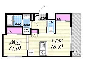 センプレヴィータさくら夙川  ｜ 兵庫県西宮市郷免町（賃貸マンション1LDK・3階・32.72㎡） その2