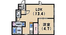 リタ・フレール一番町  ｜ 兵庫県西宮市甲子園一番町（賃貸アパート1LDK・1階・40.39㎡） その2