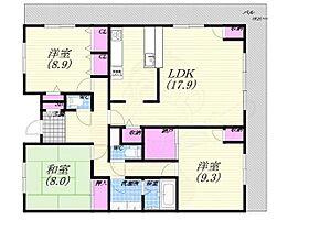 グランドメゾン苦楽園  ｜ 兵庫県西宮市老松町（賃貸マンション3LDK・4階・121.21㎡） その2