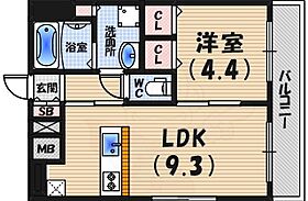 Verde西宮  ｜ 兵庫県西宮市戸田町（賃貸マンション1LDK・10階・34.50㎡） その2