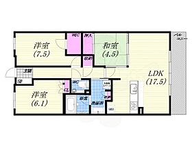 パークシュロス芦屋  ｜ 兵庫県芦屋市朝日ケ丘町（賃貸マンション3LDK・5階・80.57㎡） その2