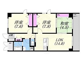 兵庫県西宮市樋之池町（賃貸マンション3LDK・2階・78.00㎡） その2