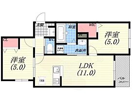 STEP夙川  ｜ 兵庫県西宮市宮西町（賃貸マンション2LDK・3階・49.40㎡） その2