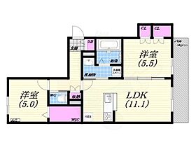 ホワイトメゾン西宮中島町  ｜ 兵庫県西宮市中島町（賃貸マンション2LDK・2階・58.62㎡） その2