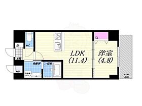 Tre Lontano  ｜ 兵庫県西宮市鳴尾町５丁目（賃貸マンション1LDK・5階・39.15㎡） その2