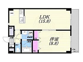 MAIN STAGE The Nishinomiya  ｜ 兵庫県西宮市弓場町（賃貸マンション1LDK・3階・55.16㎡） その2