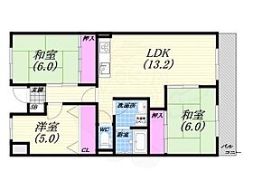 兵庫県西宮市神垣町（賃貸マンション3LDK・3階・70.00㎡） その2