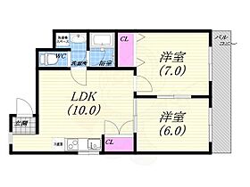 兵庫県西宮市南郷町（賃貸マンション2LDK・2階・50.00㎡） その2