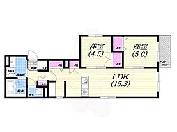 間取図画像 2LDK