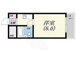 ロイヤルプラザ ワンルームの間取図画像