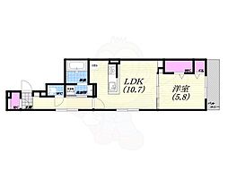 ラフレーズ 1LDKの間取図画像