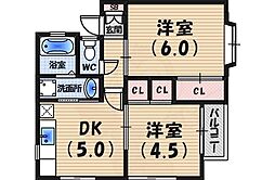 間取図画像 2DK