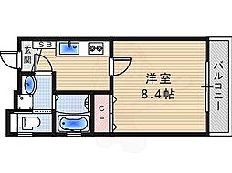 フロンティア1 1Kの間取図画像