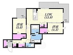 WING TOWA MAISON 2LDKの間取図画像
