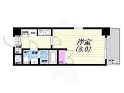 ONEROOFFLATNISHINOMIYA 1Kの間取図画像
