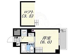 メゾンメリメ 1Kの間取図画像