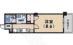 カーヨパレス鳴尾 1Kの間取図画像
