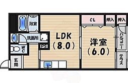 光南荘マンション 1LDKの間取図画像