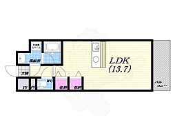 メゾンエクセレント 1Kの間取図画像