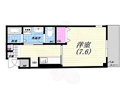 グランジェルメ 1Kの間取図画像