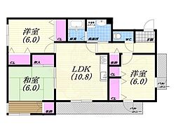 アンルーヴ 3LDKの間取図画像