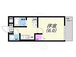 三記マンション3 1Kの間取図画像