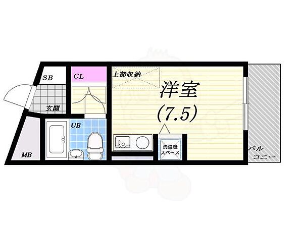 兵庫県西宮市羽衣町(賃貸マンション1R・1階・16.44㎡)の写真 その2