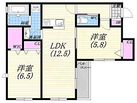 レジデンスシーズ6  ｜ 大阪府豊中市末広町１丁目（賃貸マンション2LDK・2階・62.66㎡） その2