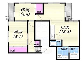 アルル西宮  ｜ 兵庫県西宮市戸田町6番34号（賃貸マンション2LDK・2階・54.72㎡） その2