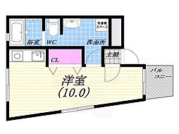 夙川ホワイトマンション 1Kの間取図画像