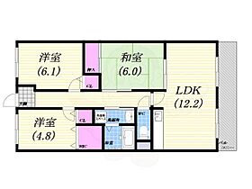 大阪府柏原市国分本町７丁目（賃貸マンション3LDK・1階・66.50㎡） その2