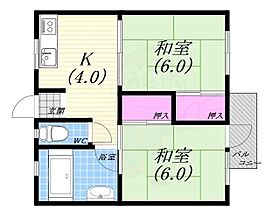 青葉ハイツ  ｜ 兵庫県西宮市甲子園口３丁目（賃貸マンション2K・3階・34.71㎡） その2