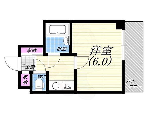 ホワイエ甲子園 305｜兵庫県西宮市甲子園口２丁目(賃貸マンション1K・3階・18.00㎡)の写真 その2