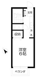 ベルヴィー吉祥寺A 1Kの間取図画像