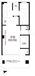 西荻北ホープハウス 1Kの間取図画像