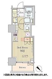 JR中央線 御茶ノ水駅 徒歩8分の賃貸マンション 6階ワンルームの間取り