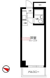ヴァリエ後楽園 ワンルームの間取図画像