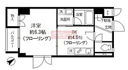 スプリーム九段 1DKの間取図画像