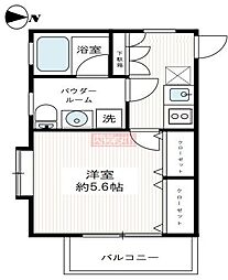 VIVRE本郷 1Kの間取図画像