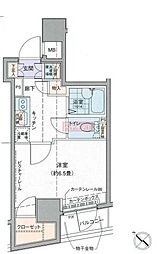 ドルチェ文京千駄木 1Kの間取図画像