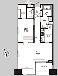ベラカーサ秋葉原 1LDKの間取図画像