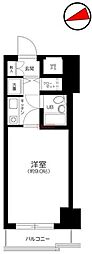 千駄木リリエンハイム 1Kの間取図画像