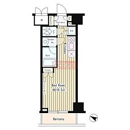 N35イースト ワンルームの間取図画像