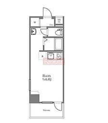 ザプラザオーベル白山 ワンルームの間取図画像